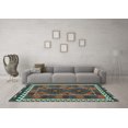 thumbnail image 3 of Ahgly Company Indoor Rectangle Oriental Light Blue Traditional Area Rugs, 7' x 9', 3 of 4