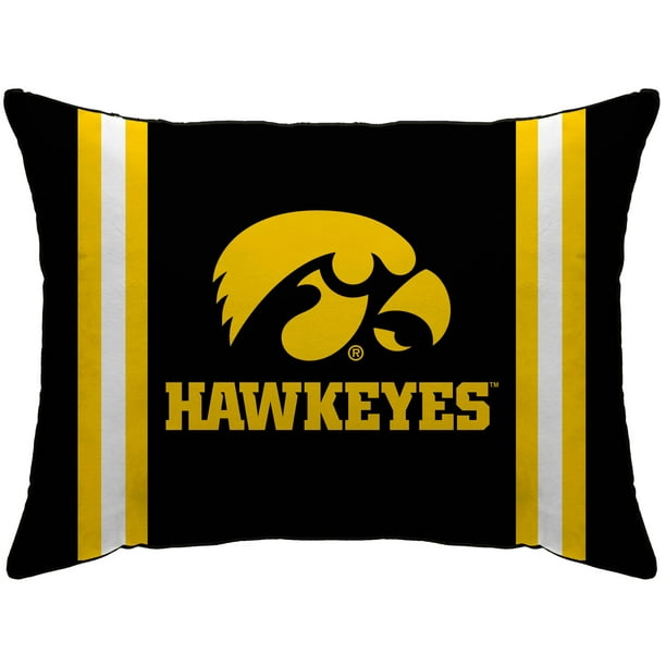 Iowa Hawkeyes Standard Stripe Logo Plush Bed Pillow Com - Iowa Hawkeye Home Decor