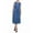 Medium Denim, variant on NY Collection Womens Petites Button Cotton Midi Dress
