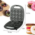 thumbnail image 2 of Rapid 16-Mini Donut Maker with Non-Stick Surface - Effortless Operation for Homemade Desserts, Perfect for Parties & Families - Compact ABS Black Baking Machine, Ideal Gift for Weddings/New Homes,, 2 of 6