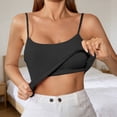 thumbnail image 2 of MEZZALL Women Tank Tops Sleeveless Solid Color O-Neck With Shelf Bra Undershirt Adjustable Wide Strap Basic Tops With Bra Integrated Spaghetti Straps Undershirt With Built In Bra Classic Female Camis, 2 of 4