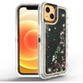 thumbnail image 5 of Case for iPhone 14,Military Grade 3 in 1 Hybrid Glitter Liquid Quicksand Moving Stars Sparkle Flowing Shockproof Protective Phone Case for,6.1 inch 2022 (Black), 5 of 8