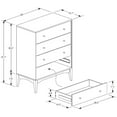 thumbnail image 3 of Baxton Studio Landis Ash Walnut Finished Wood 4-Drawer Chest, 3 of 11