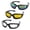 3 Pairs Glasses/Clear+yellow+color, variant on 3 Pair Motorcycle Riding Glasses Padding Goggles UV Protection Dustproof Windproof Motorcycle Sunglasses for Outdoor Actives (Clear+yellow+color)