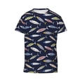 thumbnail image 6 of Honeii Sardine Print Youth Short Sleeve T-Shirt,Boys Athletic Shirt,Quick Dry Short Sleeve Performance Moisture Wicking T Shirt, 6 of 6