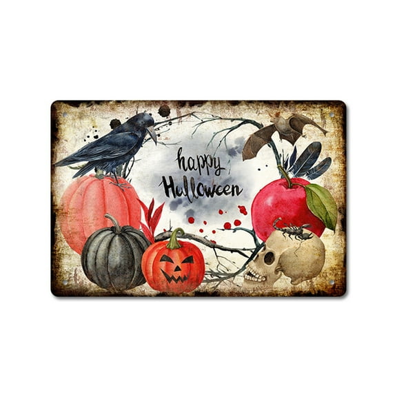 Bedroom Living Room Happy Halloween Metal Tin Signs