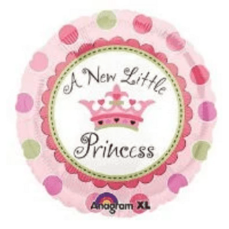 18" A NEW LITTLE PRINCESS Balloon • Party Supplies Decorations Foil Mylar Balloon