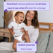 (2 pack) Freestyle Total Chlorine Free 14x Better Absorption Hypoallergenic EWG Verified® Baby Diapers, Size 4 (22-34 lbs), 48 Count