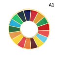 thumbnail image 2 of 5pc Enamal 17 Colors Sustainable Development Goals Brooch United Nations Sdgs Pin, 2 of 4