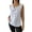 #010-White, variant on GIPQJK Women Button Down Tank Tops Henley V Cotton Linen Lightweight Sleeveless Tops Summer Trendy Loose Solid Beach Blouse,Red 3XL