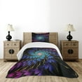 thumbnail image 4 of Ambesonne Trippy Quilted Bedspread Set 2 Pcs, Vortex of Vivid Petals, Twin Size, Multicolor, 4 of 5