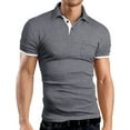 thumbnail image 6 of HAOMEILI Men's Short Long Sleeve Polo Shirts Casual Slim Fit Basic Designed Cotton Shirt Tops, 6 of 6
