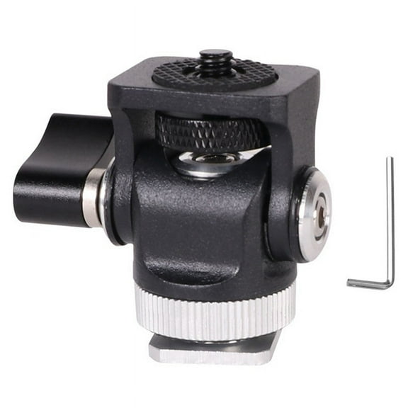 360 Swivel Hot Shoe Mount Adapter 1/4 Inch Screw Mount Stand Mini Tripod Ball for Camera Video Mounting Camera
