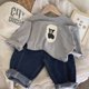 thumbnail image 3 of Child Spring And Autumn New Cartoon Crew Neck Long-sleeved T-shirt Casual Loose Tops Baby Boys Thin Cotton Base Bottoming Shirt, 3 of 6