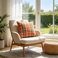 thumbnail image 4 of Fall Plaid Throw Pillow with Insert, Double-Sided Tartan Cushion for Sofa, Couch or Bed, 4 of 6