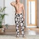 thumbnail image 2 of Fotbe Cute Baseball Pantalones de Pijama para Hombre, Pantalones de Dormir, Pantalones de Casa con Cintura Ajustable y Bolsillos-Large, 2 of 6