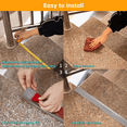 thumbnail image 4 of Vinyl Stair Nosing, 7Ft Self Adhesive Stair Edge Protector Stair Treads Non Slip, Children Old People Anti-Slip Stair Step Rubber Strips, Stair Edge Molding, Outdoor & Indoor Waterproof Grey, 4 of 7
