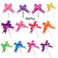 thumbnail image 2 of 240Pcs Gift Wrap Pull Bows 12 Colors Large Pull Bow Gift Wrapping Bows Ribbon Bow for Gift Basket Gift Bag Box Wrapping Decor Wedding Ornaments, 2 of 17