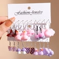 thumbnail image 3 of Juego De Pendientes De Gota De Pato De Mariposa De Corazón Colorido Para Aro De Serpiente De Perlas Accesorios De Joyería Para Mujeres, 3 of 4