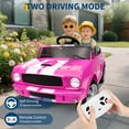 thumbnail image 5 of 24V 2 Seater Kids Ride On Electric Car Shelby GT350 with Remote Control, Safety Belt, LED Lights, 3 Speeds, Pink, 5 of 8