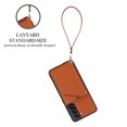 thumbnail image 4 of Feishell Fit for Samsung Galaxy S21+ Phone Case with Wrist Strap,Shockproof Premium PU Leather Back Magnetic Buckle Flip Kickstand Credit Card Slots Anti-Scratch Protective Cover,Brown, 4 of 6
