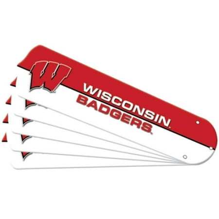 

Ceiling Fan Designers New NCAA WISCONSIN BADGERS 52 in. Ceiling Fan Blade Set