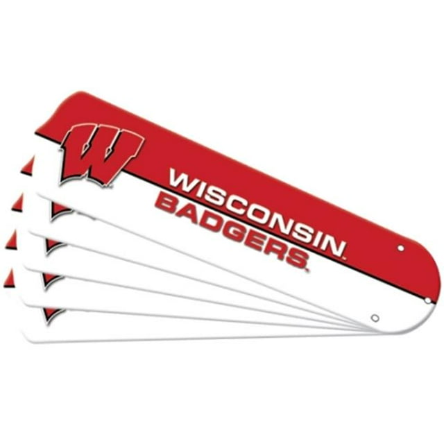 Ceiling Fan Designers 7990-WIS New NCAA WISCONSIN BADGERS 52 in. Ceiling Fan Blade Set
