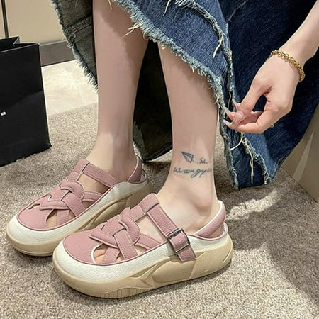 

AXXD Purple Wedge Sandals for Women Sandals With Arch Support Summer Casual Comfortable Hollowed Out Sandals