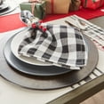 thumbnail image 2 of DII Modern Style Fabric Vintage Farm Check Napkin in Black (Set of 6), 2 of 2