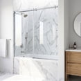 thumbnail image 2 of VIGO Luca 56 to 60 in. W x 58 in. H Sliding Frameless Tub Door in Chrome with 3/8 in. (10mm) Clear Glass, 2 of 12