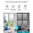 thumbnail image 5 of Grey Ombre Wooden Window Privacy Film Stained Glass Window Film Decorative Windows Cover Static Windows Cling for Glass Door Farmhouse Retro Gray Wood Gradient Stickers for Bathroom 29.5"x118", 5 of 7
