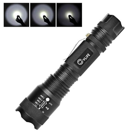 800 Lumen Flashlight Mini Torch Light LED Tactical 5 Modes Zoomable Focus IPX6 Water Resistant Best Camping Outdoor Emergency