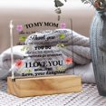 thumbnail image 5 of Mother Gifts Mom Gift From Daughter Mom Thank You Desk Decor Floral Mom I Love You Acrylic Desk Plaque Sign with Wood Stand Home Office Desk Sign Keepsake, 5 of 6
