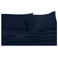 thumbnail image 2 of Abripedic Sateen Solid Sheets, 600-Thread-Count 5PC Bed Sheet Set, 100-Percent Cotton, Deep Pocket, Split-King, Adjustable King Bed, Navy, 2 of 5