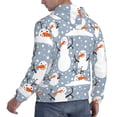 thumbnail image 6 of Pofeuu Happy Snowmen Snowfall Print Mens Casual Hooded Collar Drawstring Hoodies Pullover Sweatshirts Casual Long Sleeve Shirts-Large, 6 of 7