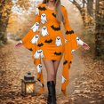 thumbnail image 2 of Fewfanhot Robes d'Halloween pour Femmes, Robe Décontractée à Col Rond avec Imprimés Effrayants et Style Asymétrique, Robe à Enfiler Patchwork, 2 of 5