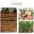 thumbnail image 5 of Spring Flower Basket Wreaths for Front Door, Pink Rose Door Hanging Basket Wreath New Spring Wreath for Home Front Door Courtyard, Indoors and Outdoors Home Decoration, 5 of 13