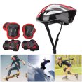 thumbnail image 4 of Skating Knee Pads, Skating Helmet Elbow Pads + Gloves + Helmet Protection Gear Set, 7Pcs For Roller Skates Skateboard Scooter Riding Sports Outdoor Red Adult, 4 of 8