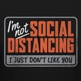 thumbnail image 1 of Teelocity Not Social Distancing Graphic T-Shirt (2XL - Standard Fit, Black), 1 of 4