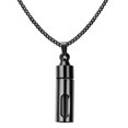 thumbnail image 1 of Collar con Colgante de tubo de acero Yuyangstore 48mm para cenizas Negro, 1 of 7
