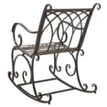 thumbnail image 6 of SAFAVIEH Medrano Outdoor Patio Rocking Chair, Rustic Brown, 6 of 10