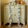 thumbnail image 4 of CaiYueKe Easter Garland Spring Decor Lamb Ear Leaf Faux Greenery Pastel Eggs Holiday Decoration for Porch Door Wall Table Farmhouse Indoor Outdoor, 4 of 7