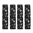 thumbnail image 5 of Chririnla Car Seat Belt Pads Non-Slip Polyester Fabric, Compatible with, Suitable for Sedan, White Paw Print Pattern, 5 of 8