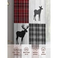 thumbnail image 5 of Red Grey Checkered Sheer Curtains 96 Inch Length 2 Panels Set, Farmhouse Animals Tree Country Voile Window Treatment Semi Sheer Long Curtains Drapes for Bedroom/Living Room/Kitchen 52"x96"x2, 5 of 7