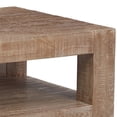 thumbnail image 2 of Lee 56 Inch Rectangular Coffee Table, 1 Shelf, Rustic Distressed Brown- Saltoro Sherpi, 2 of 5