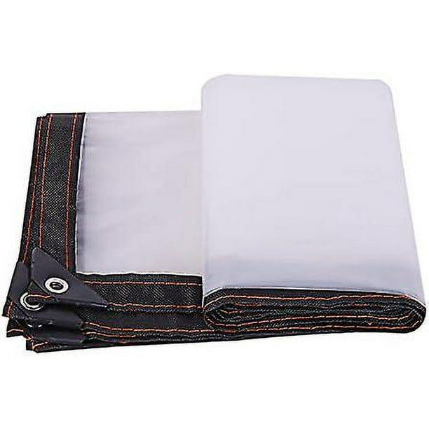 Lona transparente impermeable, lona de plástico de PVC, con ojales de plástico reforzados, toldo de sombra para exteriores, tela plegable para muebles de jardín, natación Rojo Verde Cocina, Decoración y Otros