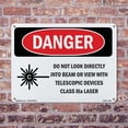 thumbnail image 5 of Do Not Look Directly Into Class IIIb Laser OSHA Danger Rigid Plastic Sign 14 Inch x 10 Inch - 5 Pack, 5 of 8