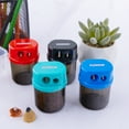 thumbnail image 7 of BAZIC Dual Hole Pencil Sharpeners with Receptacle, Round, 2 Count, 7 of 7