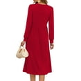 thumbnail image 5 of Fantaslook Long Sleeve Midi Dresses for Women Casual Floral Dress Flowy Fall Dresses with Pockets, 5 of 11