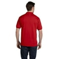 thumbnail image 2 of Hanes Polo en Jersey pour Hommes en Mélange de Coton, 2TG, Rouge Foncé, 2 of 4